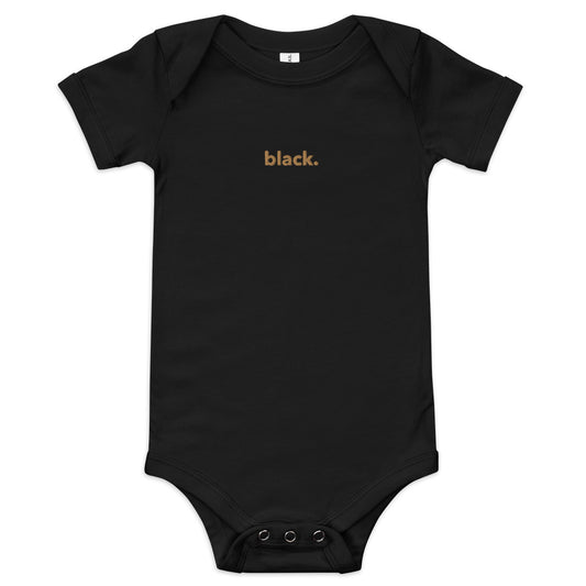 black. baby bodysuit