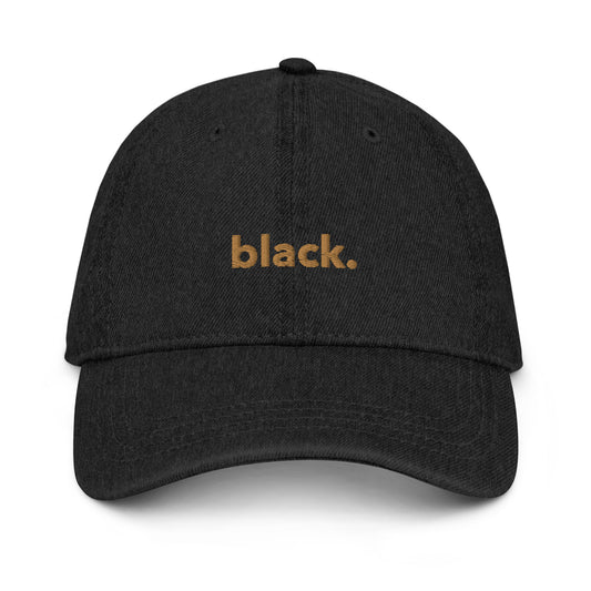 black. denim dad hat