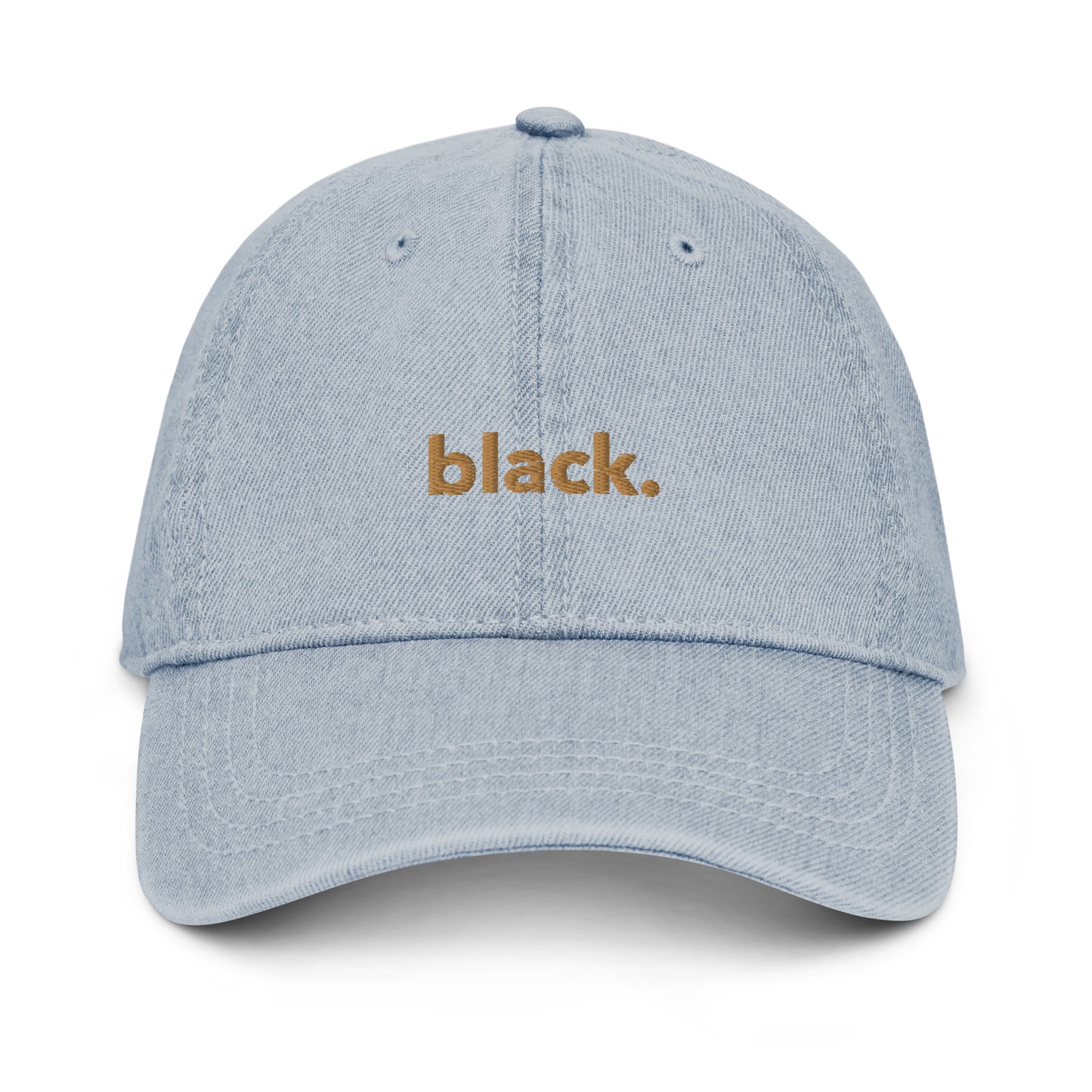 black. denim dad hat