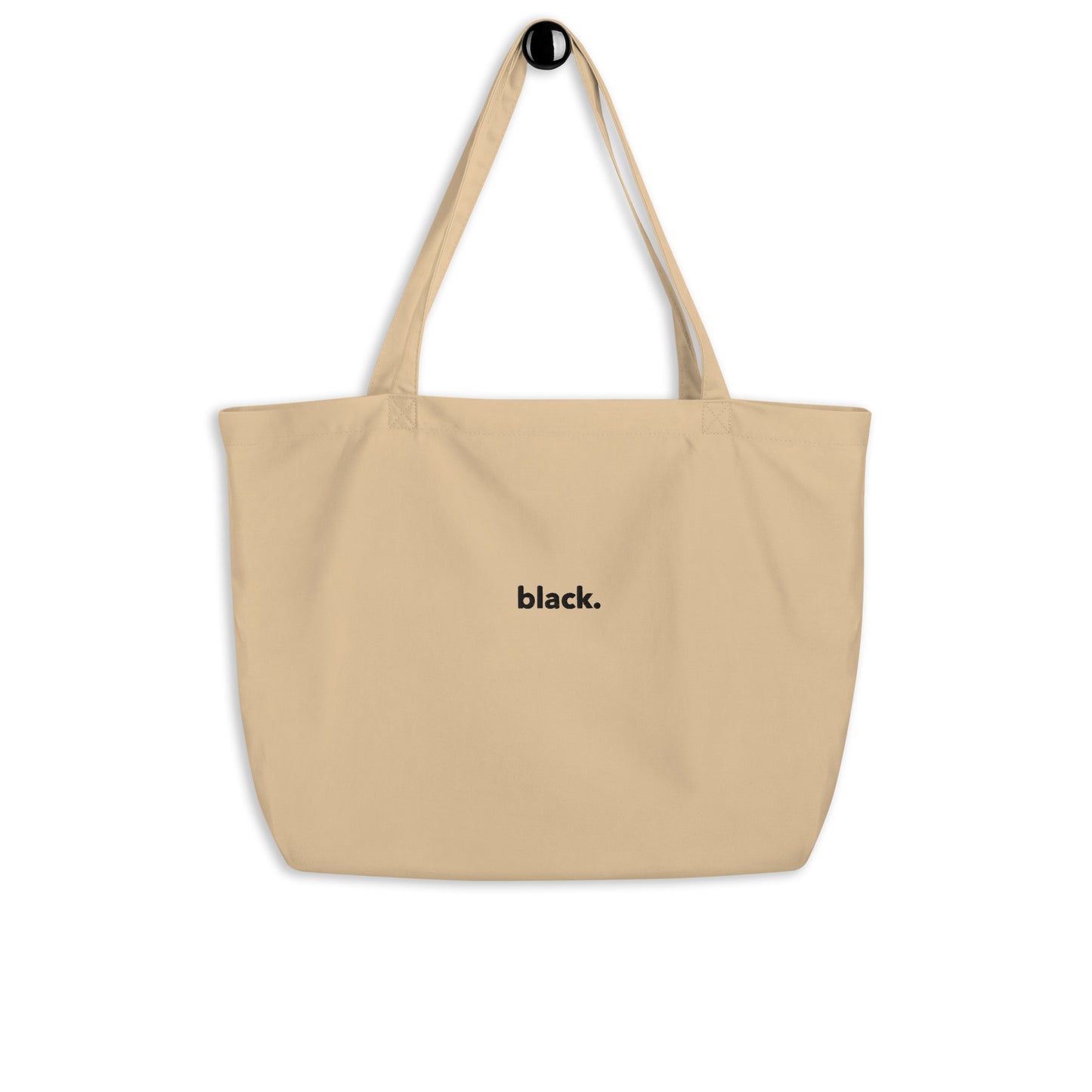 black. organic tote bag (large)