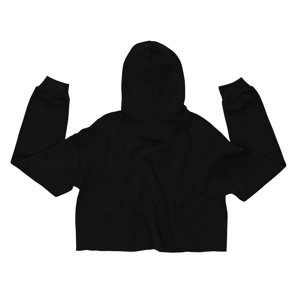 black. cropped hoodie