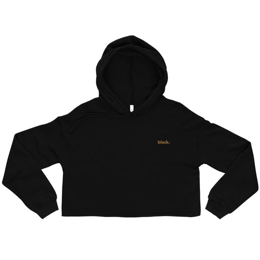 black. cropped hoodie